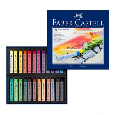 Faber C.Caja Pastel 24 Barras Media