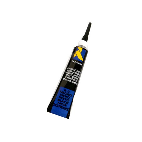 Pajarita Contorno Relieve Negra 25 Ml