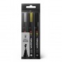 Pack 3 Rotuladores Montana Acrylic Metal - 2mm