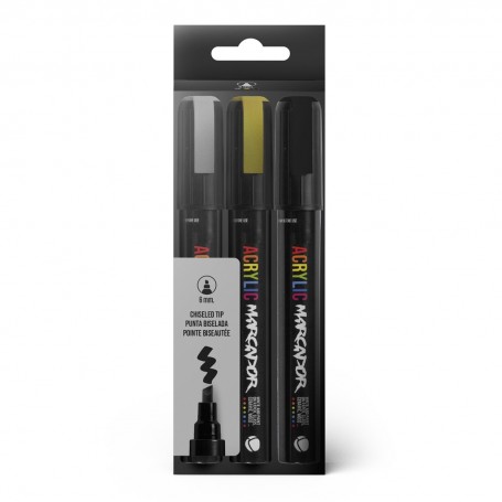 Pack 3 Rotuladores Montana Acrylic Metal - 6mm