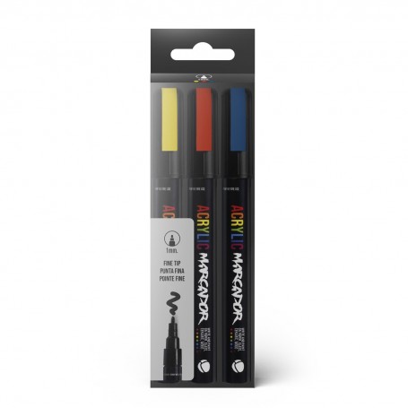 Pack 3 Rotuladores Montana Acrylic - 1mm