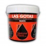 Las gotas mate pintura plástica blanca