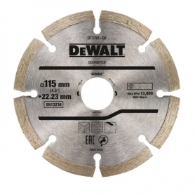 Disco de diamante para corte en seco con borde segmentado 115x22.2mm DT3701-QZ - DeWalt
