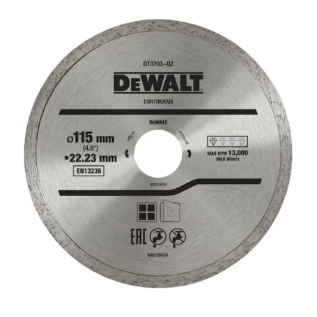 Disco de diamante de 115 mm para cerámicas - DeWalt