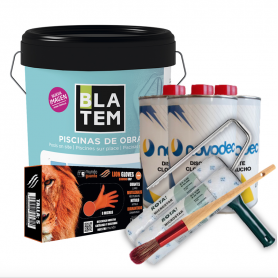 Kit pintura piscinas al clorocaucho - 20kg - 4 COLORES