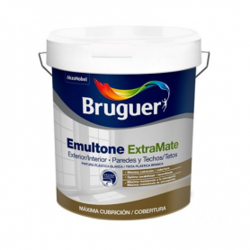 Pintura plástica Blanca Emultone Extra Mate de Bruguer