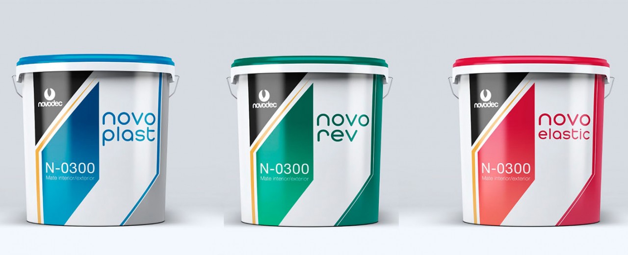 Novodec renueva la imagen de sus familias de pinturas profesionales